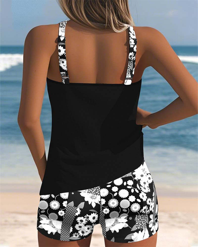 Laura - Conjunto de bikini de dos piezas con estampado floral