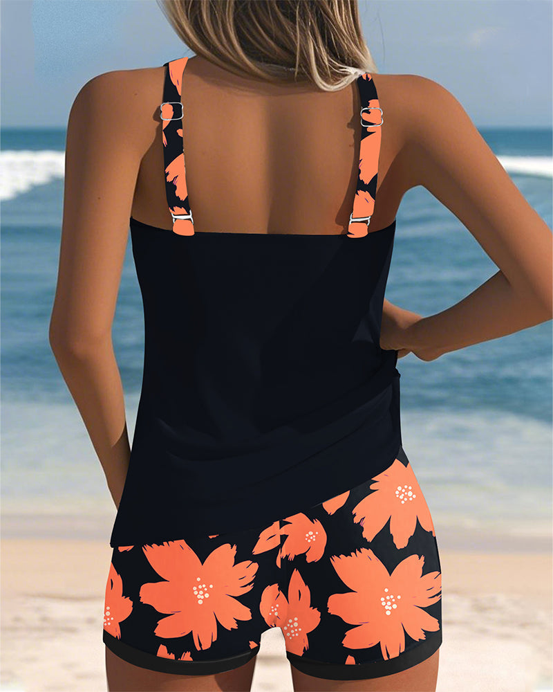 Mariana - Tankini sin mangas con escote en U