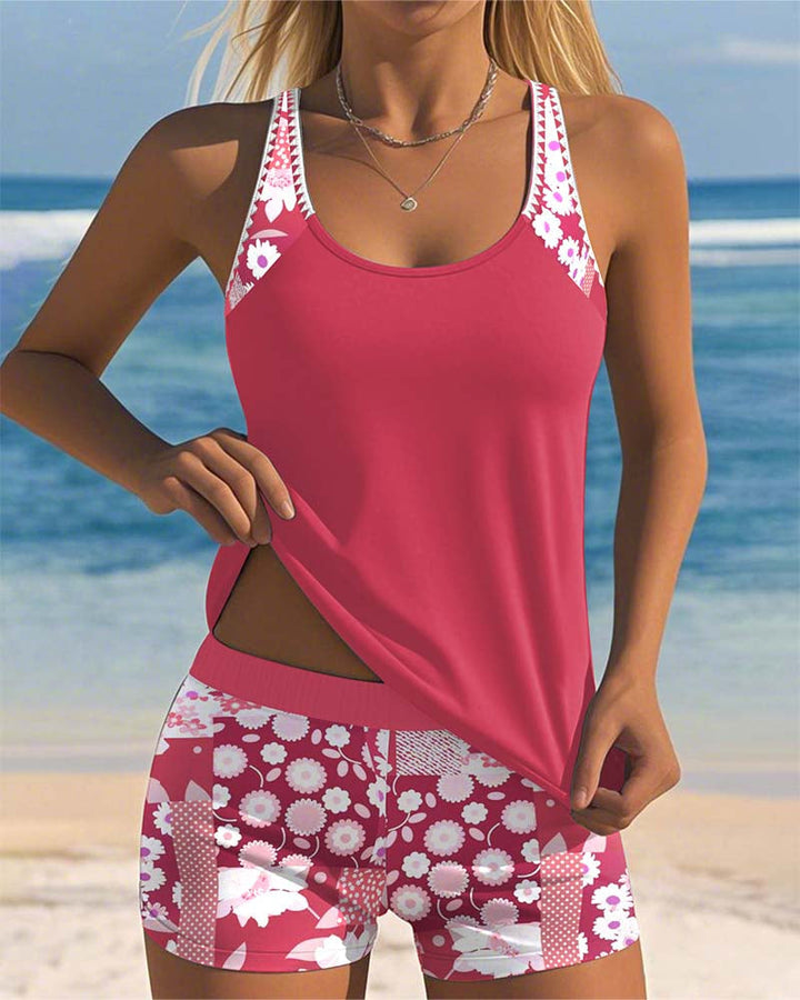 Laura - Conjunto de bikini de dos piezas con estampado floral