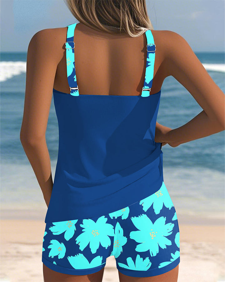 Mariana - Tankini sin mangas con escote en U